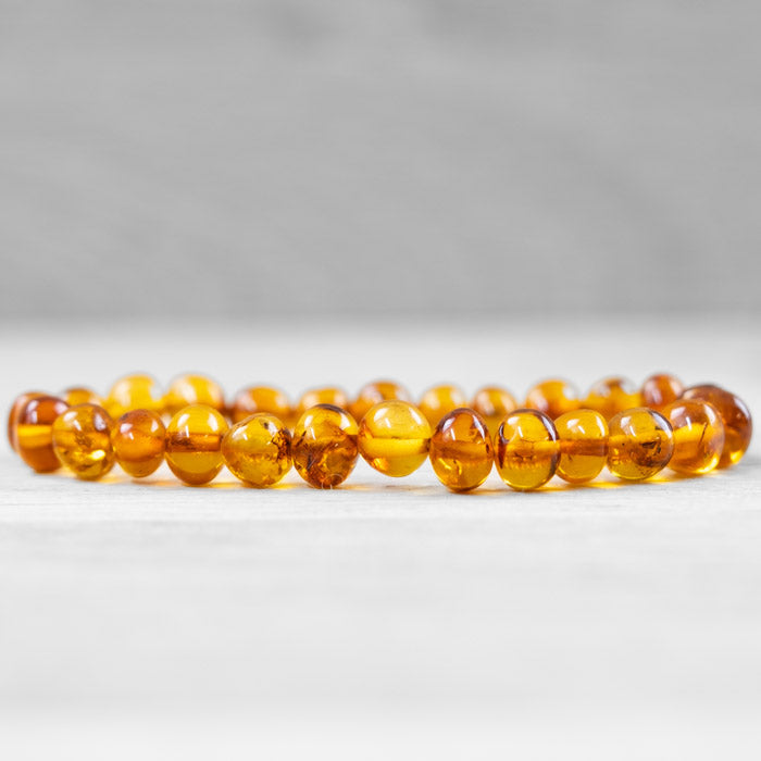 Bracelet Boule Ambre 08mm (Lituanie)