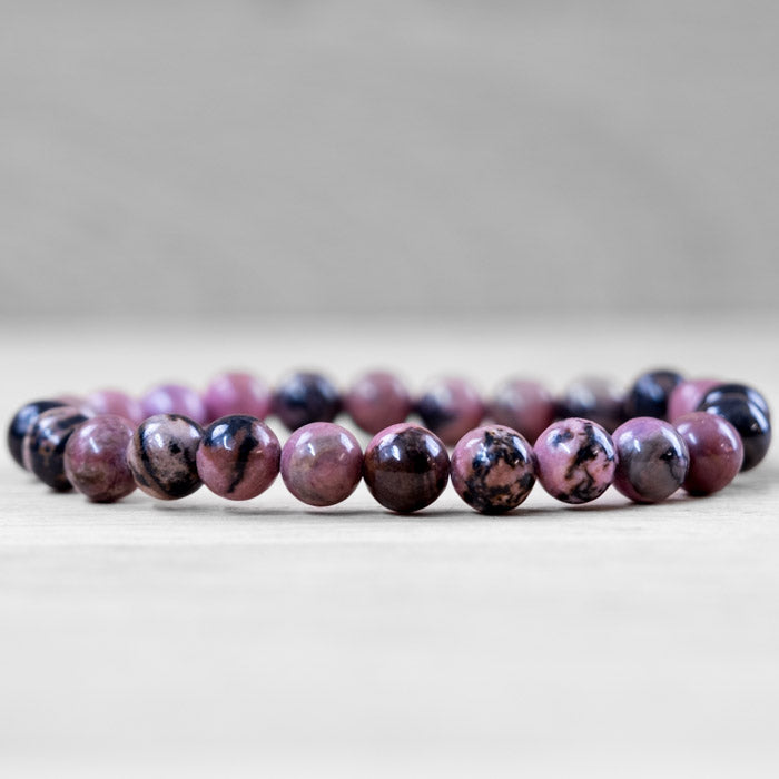 Bracelet Boule Rhodonite de Madagascar 08mm