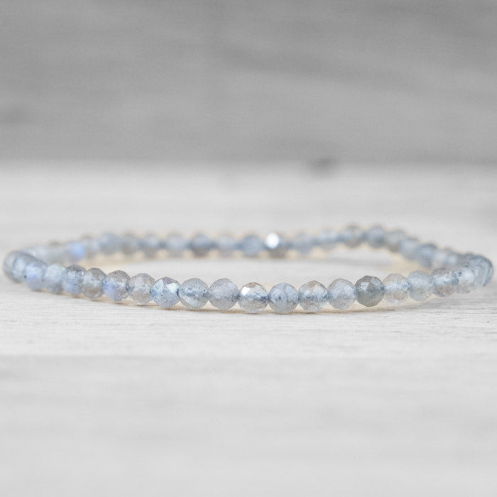 Bracelet facetté 4mm labradorite AA (Madagascar)