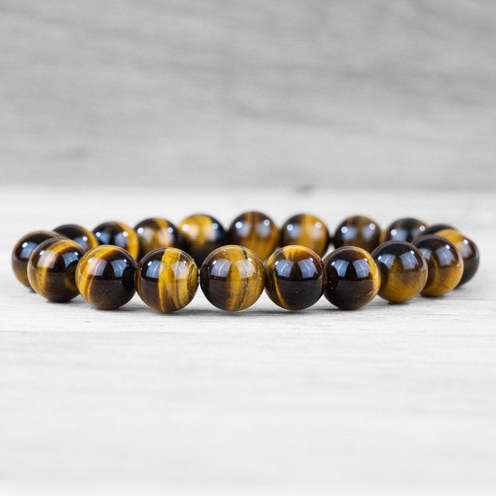 Bracelet Boules Oeil de Tigre 10mm (Afrique Du Sud)