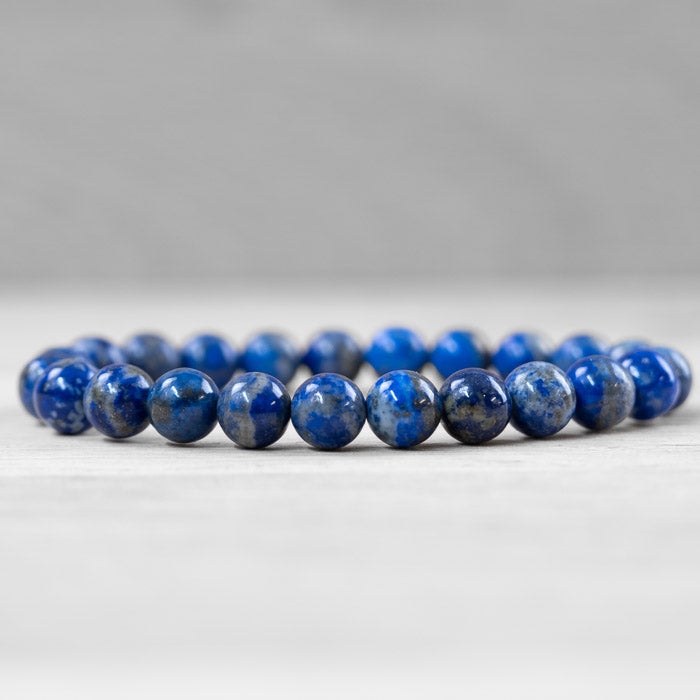 Bracelet boule 08mm lapis lazuli ab