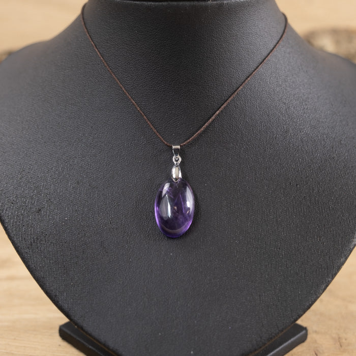 Pendentif amethyste foncée