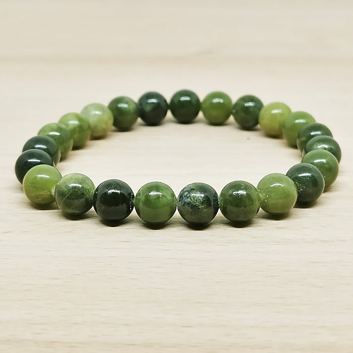 Bracelet Boule Jade Nephrite 08mm (Canada)