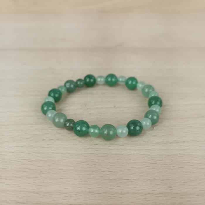 Bracelet boules 6/8 mm aventurine Verte