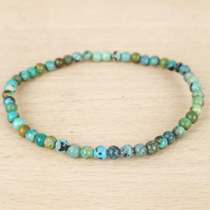 Bracelet boules 04mm Turquoise Tibet A+