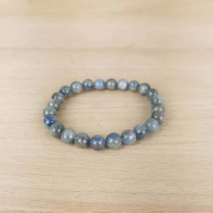 Bracelet Boule Cyanite Bleue Naturelle 08mm