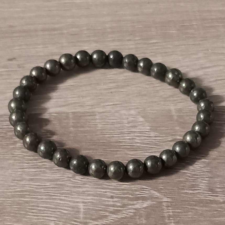 Bracelet boules 6mm Pyrite A (Pérou)