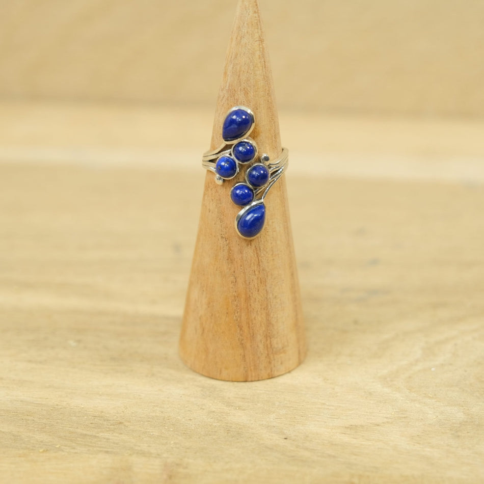 Bague Argent 925 réglable modèle Lapis Lazuli AA (Afghanistan) - Nature Minérale