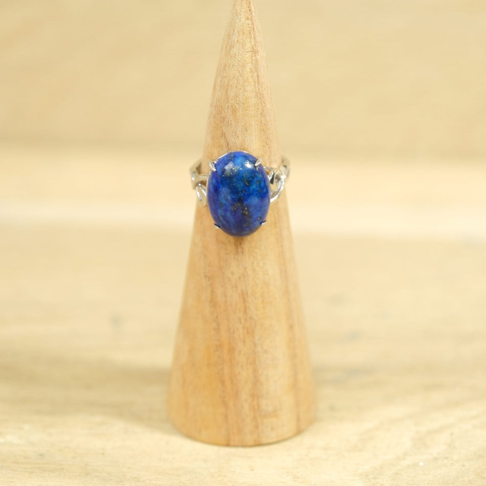 Bague Lady Argent 925 réglable en Lapis Lazuli AA (Afghanistan) - Nature Minérale