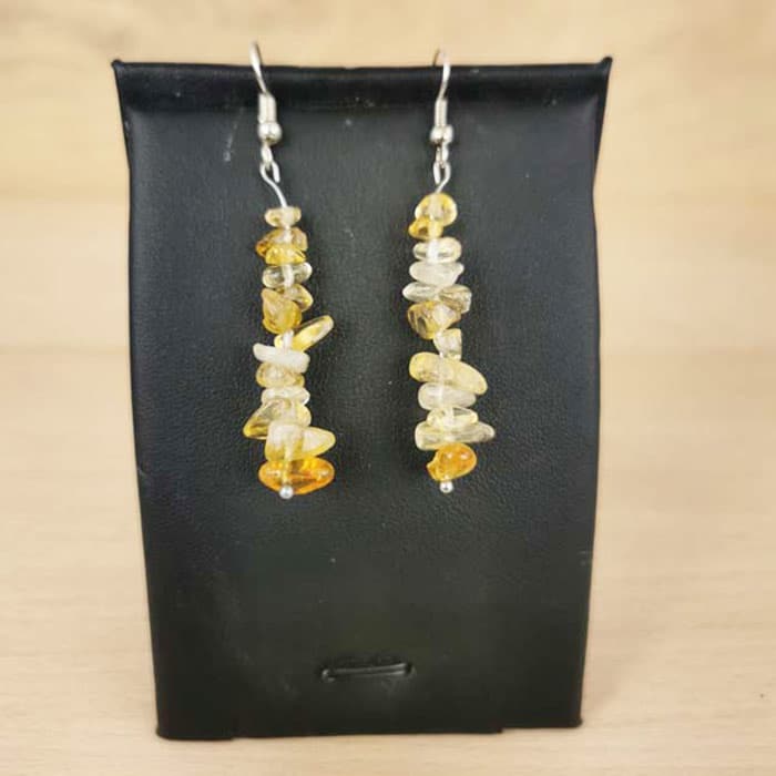 Boucle d'oreilles baroques Citrine chauffée - Nature Minérale