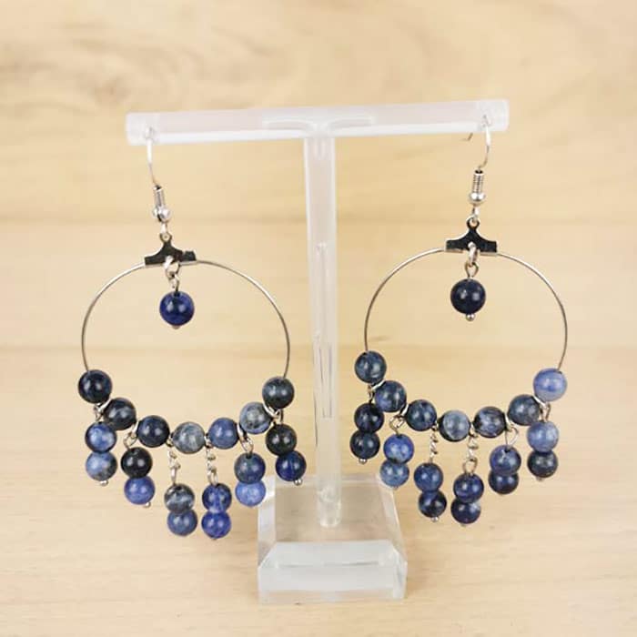 Boucles d'oreilles "Fantaisie" Sodalite - Nature Minérale