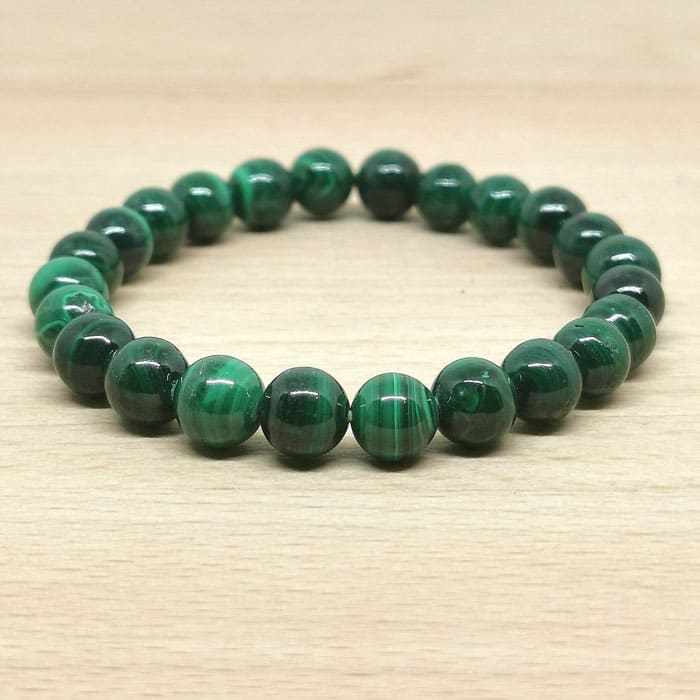 Bracelet Boule Malachite 08mm A (Congo)