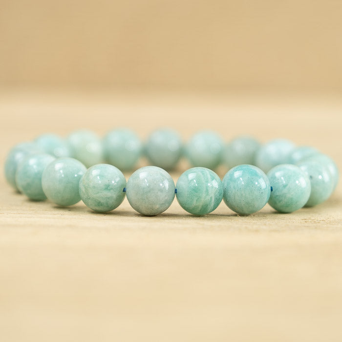 Bracelet Boules Amazonite  A 10mm (Pérou)