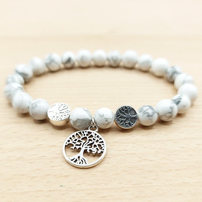 Bracelet "Life" Howlite Blanche - Nature Minérale