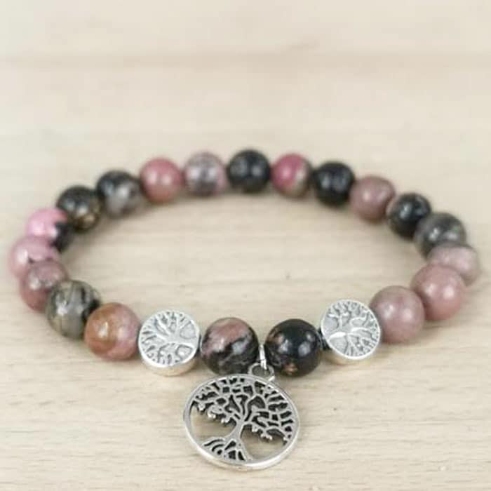 Bracelet "Life" Rhodonite de Madagascar