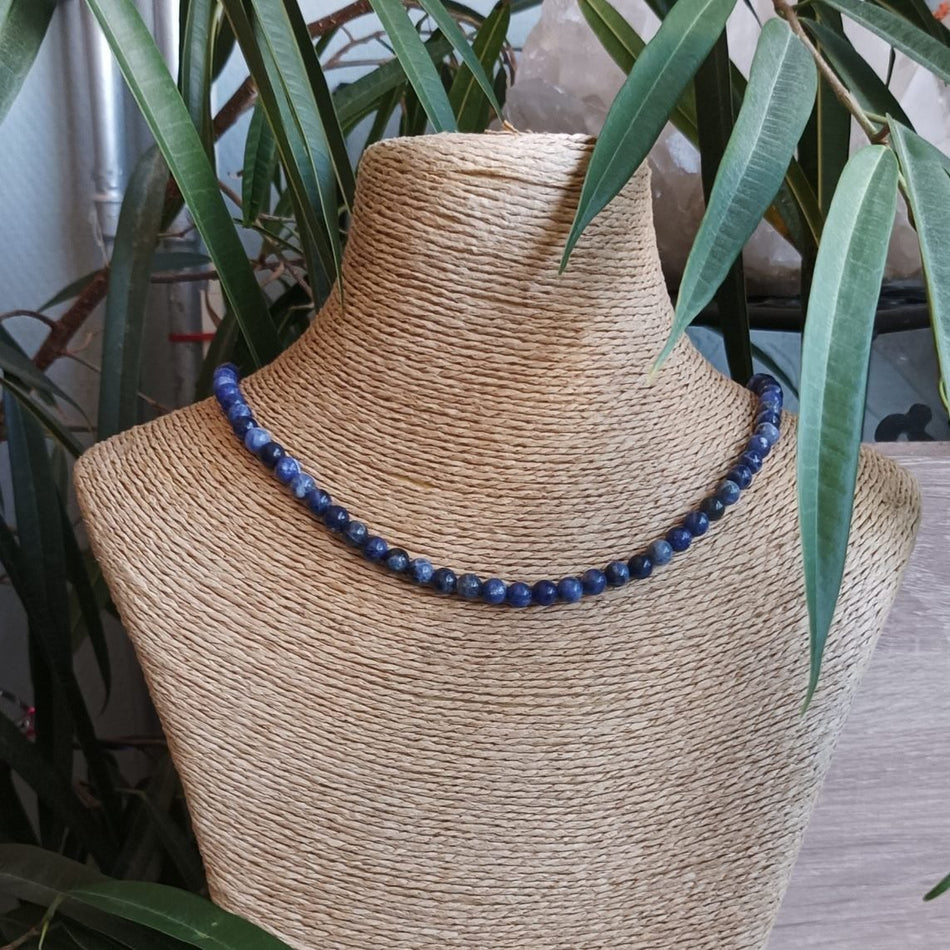 Collier Sodalite - Princesse ou ras de cou Boules 06mm - Nature Minérale