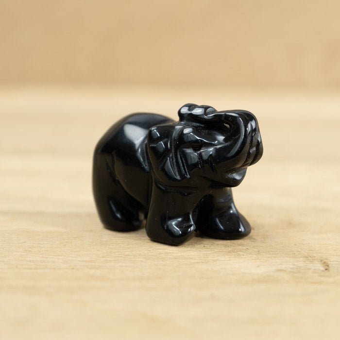 Éléphant Obsidienne Noire 50mm (Mexique) - Nature Minérale