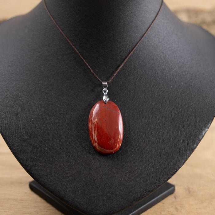 Pendentif en Jaspe Rouge A+ n°001 (Afrique Du Sud) - Nature Minérale