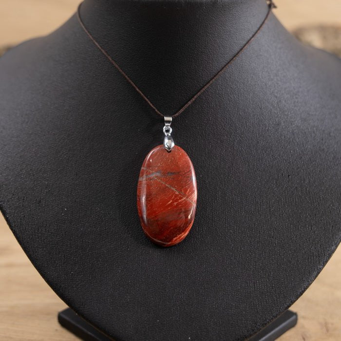 Pendentif en Jaspe Rouge A+ n°002 (Afrique Du Sud) - Nature Minérale