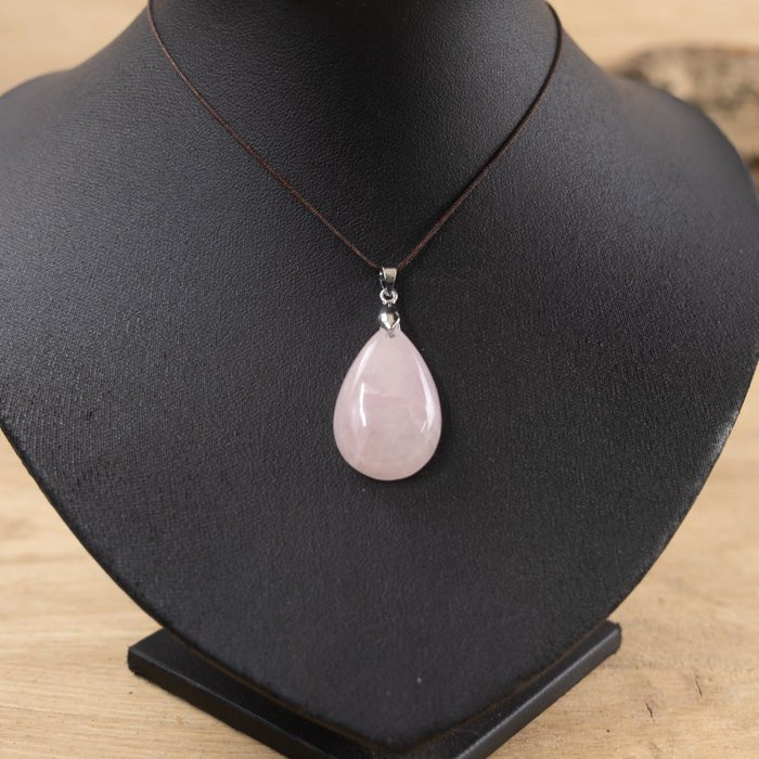 Pendentif en Quartz Rose A n°001 (Madagascar) - Nature Minérale