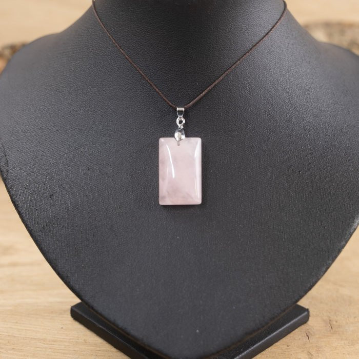 Pendentif en Quartz Rose A n°002 (Madagascar) - Nature Minérale