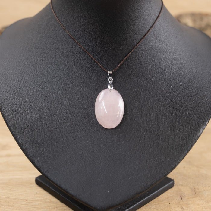 Pendentif en Quartz Rose A n°003 (Madagascar) - Nature Minérale