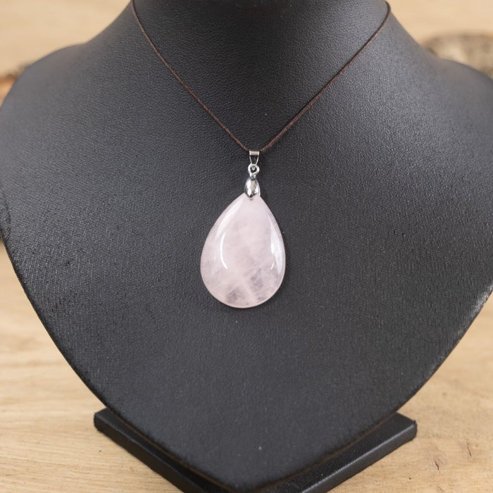 Pendentif en Quartz Rose A n°004 (Madagascar) - Nature Minérale