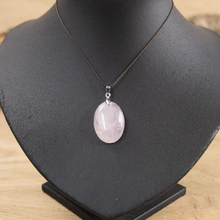 Pendentif en Quartz Rose A n°005 (Madagascar) - Nature Minérale