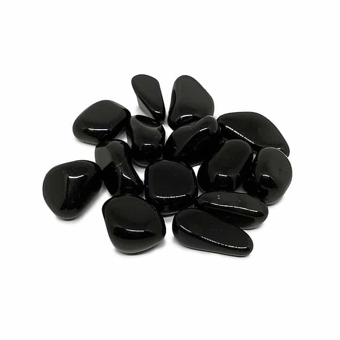 Obsidienne noire - pierre roulèe - chakra bordeaux